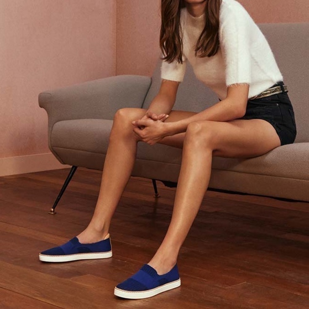 Ugg Sammy Slip On Woven Sneakers Navy Blue‎ Sz 7.5